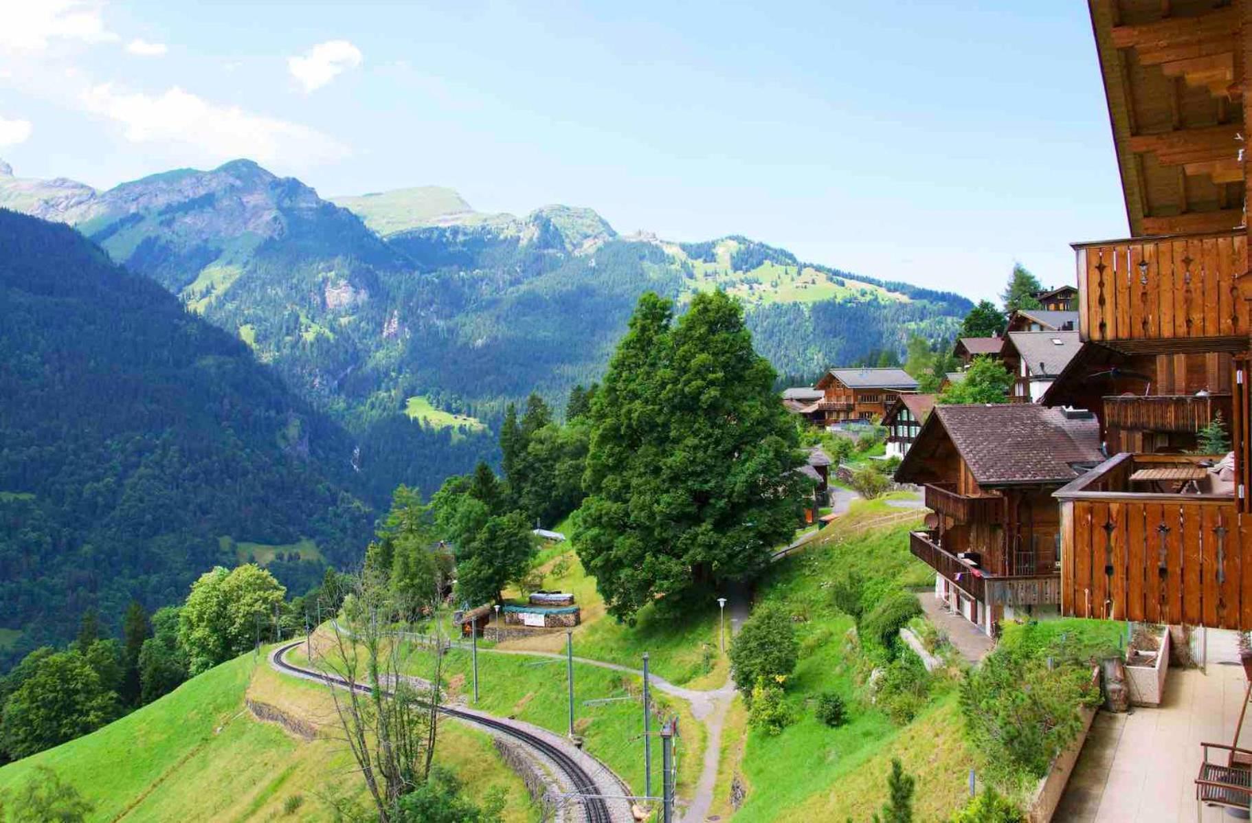 Holiday flat #1, Chalet Aberot, Wengen, Switzerland Buitenkant foto