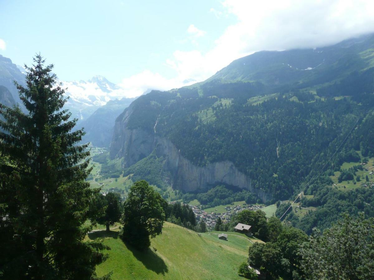 Holiday flat #1, Chalet Aberot, Wengen, Switzerland Buitenkant foto